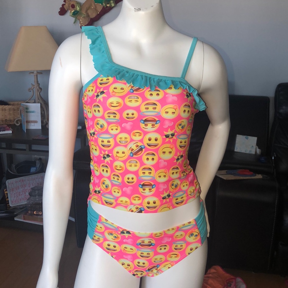 Two Piece Emoji Tankini